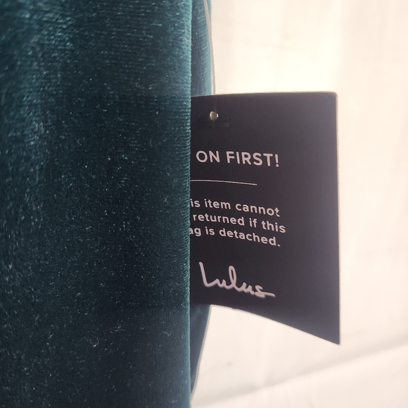 Lulus Velvet Bodycon One Shoulder Dress Cocktail Holiday Wedding Forest Green XS - Picture 12 of 14